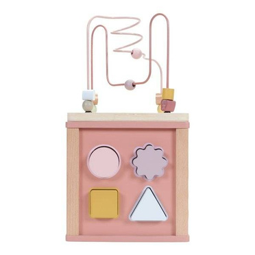 LITTLE DUTCH wooden activation cube | Pink Flowers