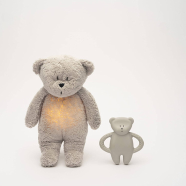 Moonie Gray teddy bear teether made of natural rubber