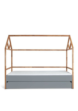 Bellamy | Lotta gray house crib with drawer 90x200
