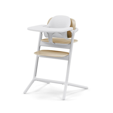Cybex® Lemo 2™ zestaw 4w1, krzesełko ergonomiczne + baby set + tacka |  Sand White / Wood