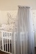 Waldin® tulle canopy with bracket Gray