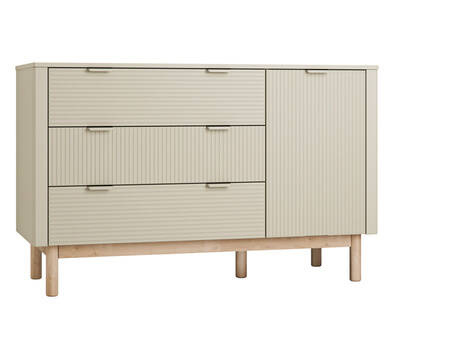 Pinio Miloo chest of drawers 3 drawers + 1 door champagne