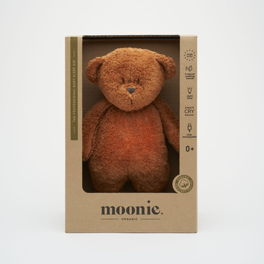 MOONIE 2.0 |  SZUMIŚ | SZUMIĄCY MIŚ ORGANIC Z LAMPKĄ | CARAMEL