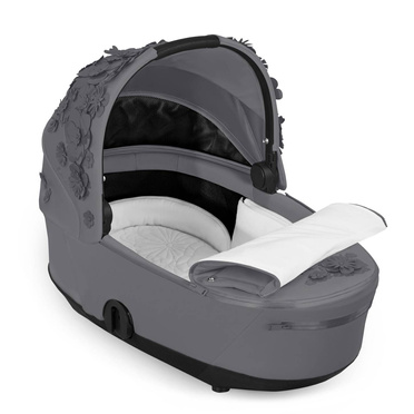 Cybex® Platinum Mios 3.0 Lux Carry Cot gondola | Simply Flowers Grey Fashion Collection
