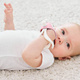 Smily Mia reindeer teether light pink