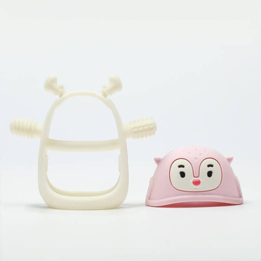 Smily Mia reindeer teether light pink