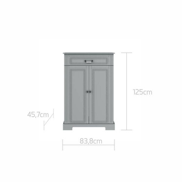 Bellamy® Ines komoda wysoka 2-drzwiowa | Neutral Grey