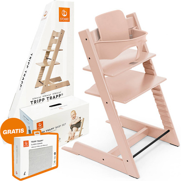 Stokke® Tripp Trapp® 2in1 set, chair + baby set | Serene Pink