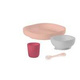 Beab | Set of Silicone Dishes with Suction Cup | Pink