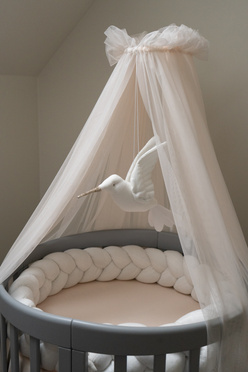 Waldin® tulle canopy with bracket Champagne