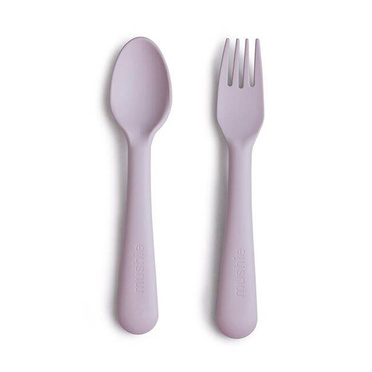 Mushie Cutlery for Kids Soft lilac