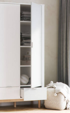 Pinio Miloo 2 door closet white