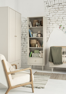 Pinio Miloo chest of drawers 3 drawers + 1 door champagne