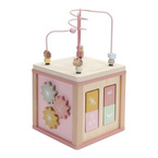LITTLE DUTCH wooden activation cube | Pink Flowers