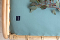 Poofi® 100% organic cotton sheet, 120 x 60 cm | Petrol