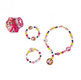 Janod | Jewelry Making Set | Wooden Beads with Fluorescent Elements Swans