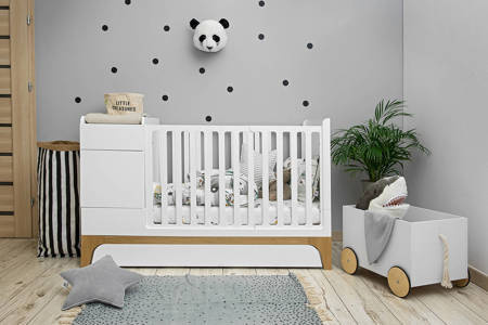 Bellamy | Up! snow crib 70x120 extendable to 70 x160 + desk