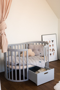 Waldin® 7in1 Oval crib