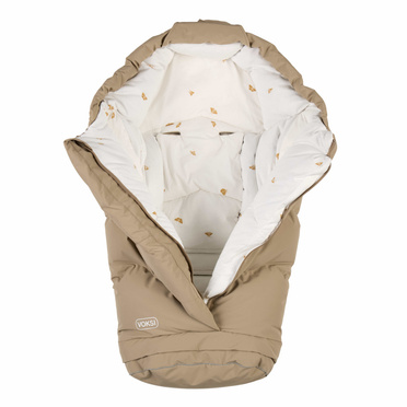 Lodger® waterproof double layer winter stroller sleeping bag light gray Taslon Drizzle