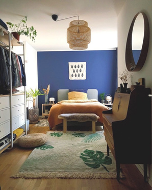 Lorena Canals® handwoven 100% cotton rug 140 x 200 cm | Tropical Green