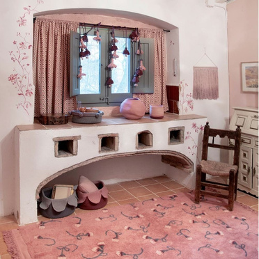 Lorena Canals® handwoven 100% cotton rug 140 x 210 cm | Garden Ash Rose