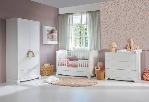 Bellamy Royal timeless white crib 70x140