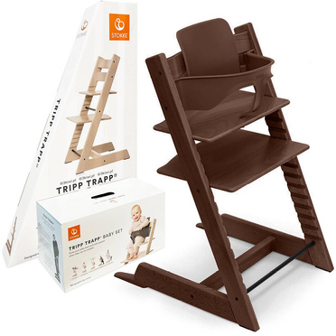 Stokke® Tripp Trapp® 2-in-1 set, highchair + baby set | Walnut Brown