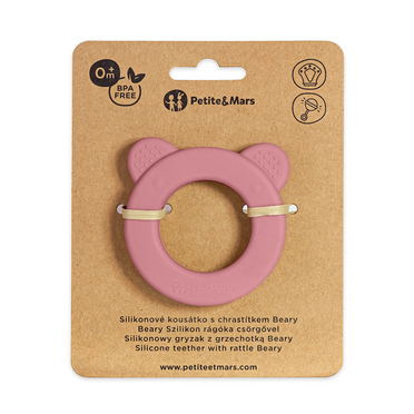 Petite&amp;Mars® silicone teether with rattle Beary