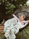 La millou nursery light blanket botanical | ecru