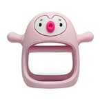 Smily Mia silicone penguin light pink teether