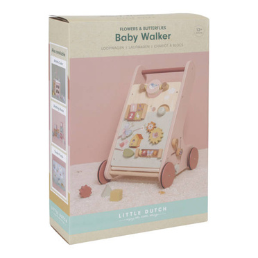 Little Duch® drewniany chodzik edukacyjny | Flowers & Butterflies