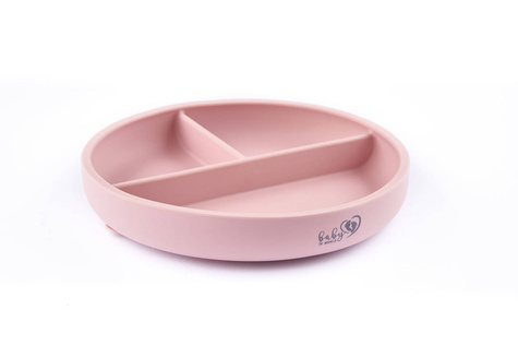 Baby In World® trójdzielny talerzyk silikonowy z przyssawką 