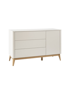 Pinio Miloo chest of drawers 3 drawers + 1 door champagne