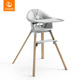 Stokke® Clikk™ ergonomic baby chair Natural + Cloud Gray
