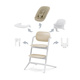 Cybex® Lemo 2™ 4-in-1 set, ergonomic chair + baby set + tray | Sand White/Wood