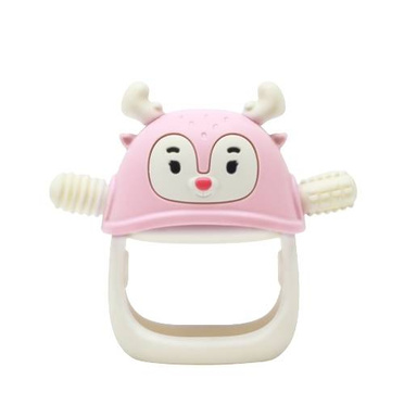 Smily Mia reindeer teether light pink