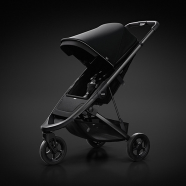 Thule® Spring trójkołowy wózek spacerowy | Matt Black + Midnight Black (EKSPOZYCJA)
