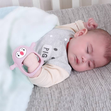 Smily Mia gryzak pingwin i renifer light pink