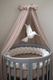 Waldin® tulle canopy with bracket Taupe