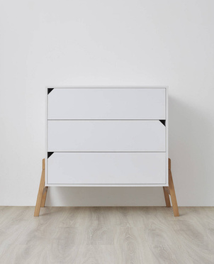 Bellamy Lotta snow 3-drawer chest of drawers