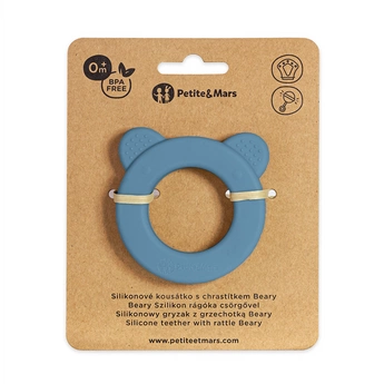 Petite&amp;Mars® silicone teether with rattle Beary