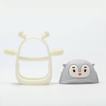 Smily Mia reindeer teether light gray