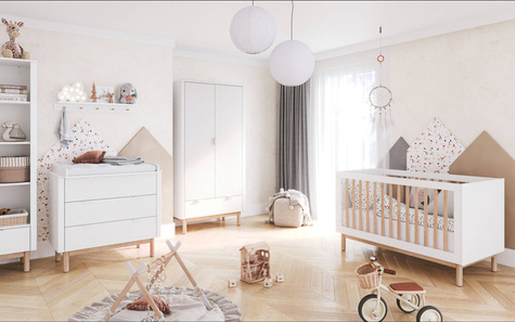 Pinio Miloo crib - couch 140x70 white