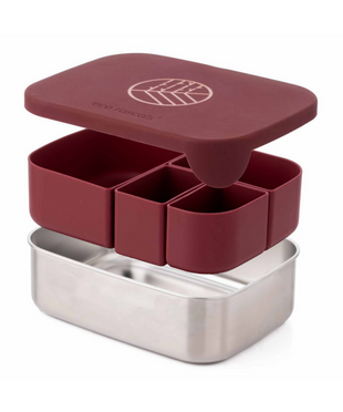 ECO RASCALS Classic Bento Lunch Box | Maroon