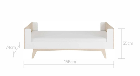 Bellamy So sixty crib 70x140 extendable to 70x160