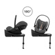 Cybex® Cloud G i-Size convertible 0-13 kg seat with swivel base | Lava Gray Plus
