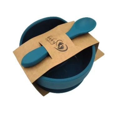 Baby In World® silikonowa miskeczka z łyżeczką 