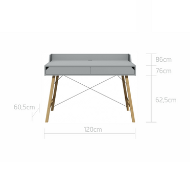 Bellamy Lotta grey desk