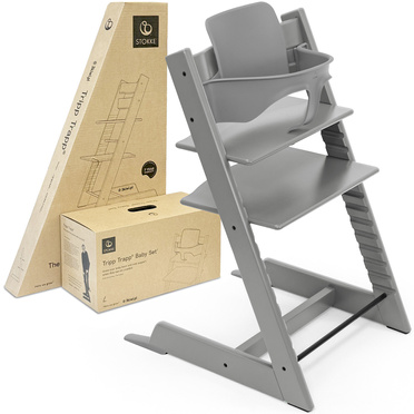Stokke® Tripp Trapp® 2in1 set, chair + baby set | Storm Grey