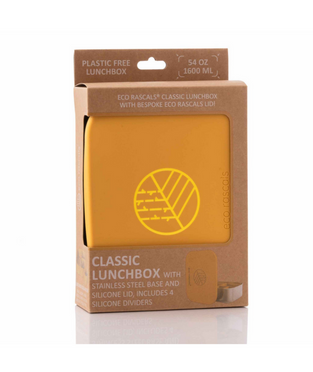 ECO RASCALS Classic Bento Lunch Box | Mustard